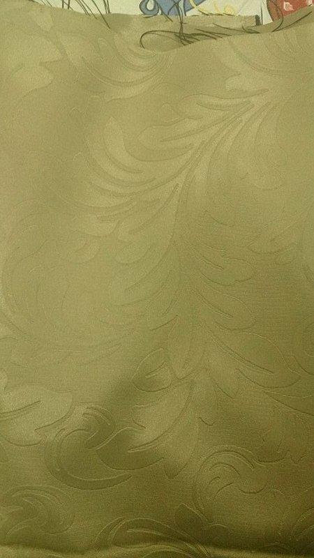【媄恩窗簾】零碼布 米棕緞面葉子壓紋遮光布 150cm X 100cm 布料 布飾 拼布 手工藝 DIY