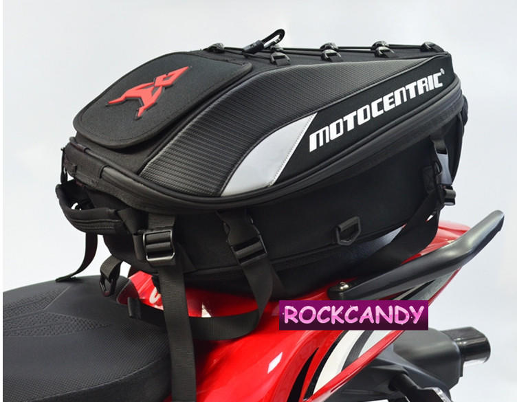 ROCKCANDY大容量摩托車防水後座包 反光後背包 頭盔包 機車 碳纖大包 安全帽包 雙肩包送防雨罩 重機車尾包馬鞍包