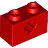 樂高王子 LEGO 4513987  二手 紅色 科技 十字 孔磚 【26-2】