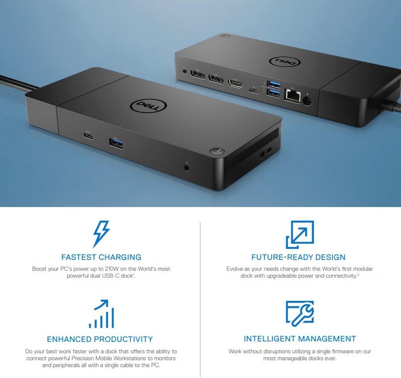 WD19DC WD19DCS 240W※台北快貨※戴爾Dell USB-C 多功能擴充座+210W PD