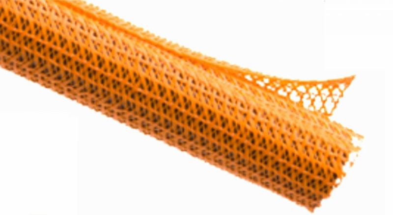 1公尺-美國Techflex F6N0.75OR (19mm) 捲繞式包覆編織套管(隔離網/編織網) 橘色