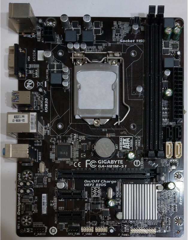 技嘉 主機板 H81M-S1 (Intel 1150 四代)