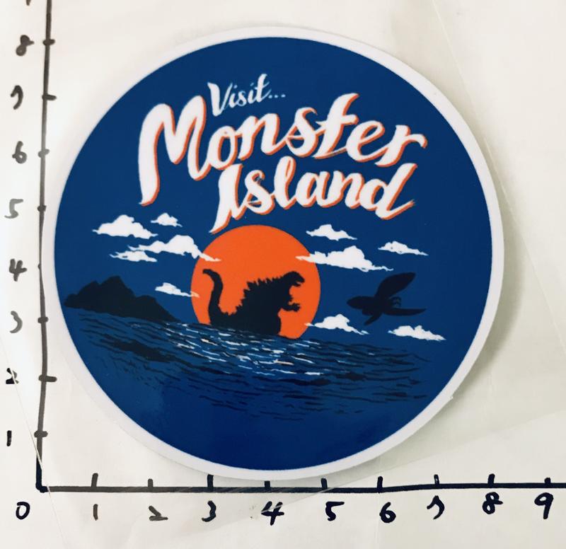哥吉拉 怪獸島 MONSTER ISLAND 防水 貼紙  非 基多拉 黑多拉 莫斯拉  全新未使用