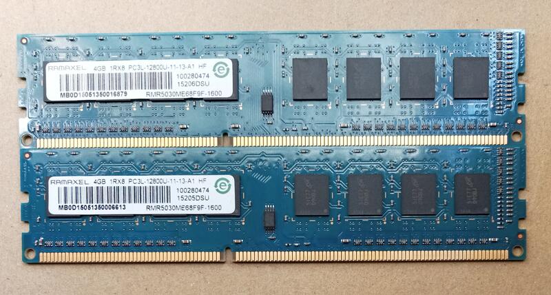 低電壓記憶體_RAMAXEL DDR3 1600 4G_單面