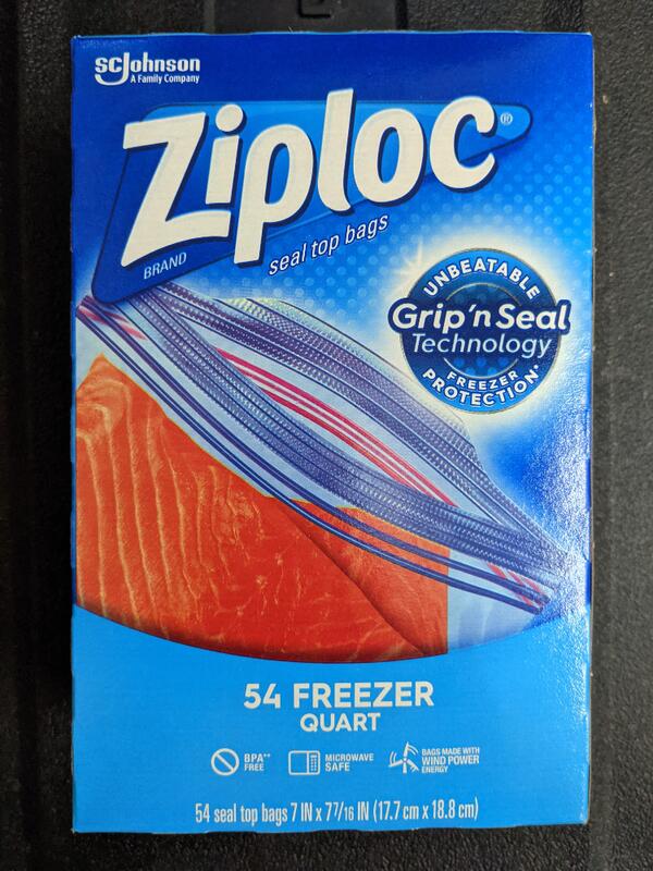 ZIPLOC密保諾雙層拉鍊冷凍保鮮夾鏈袋/耐熱可微波17.7*18.8cm-54入/盒/舒肥(sous vide)可用
