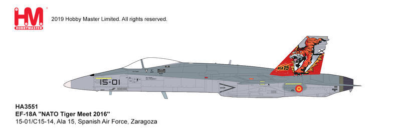 【幸運基地】1/72 HM EF-18A 老虎會 F-18 Tiger Meet 合金完成品 HA3551