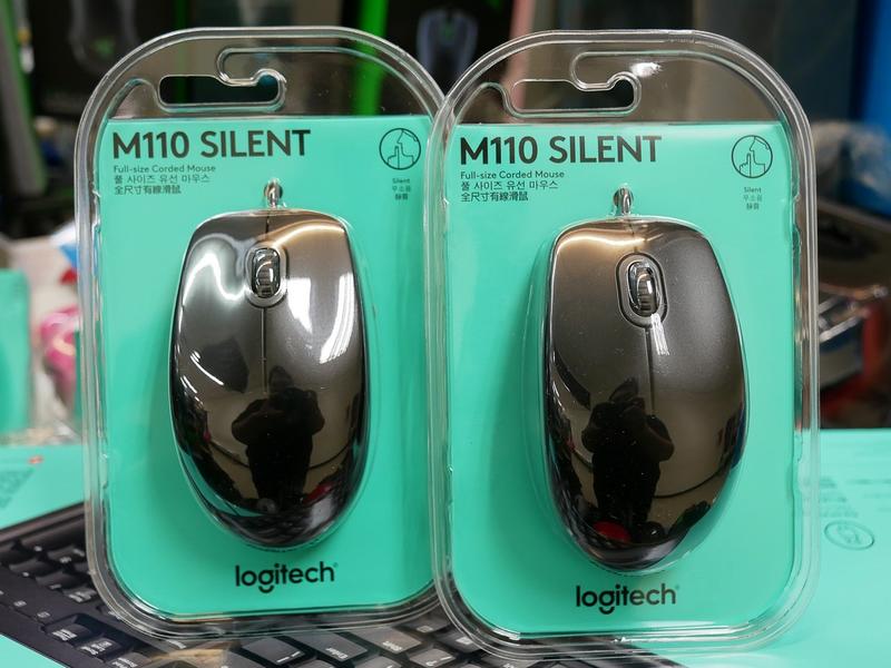 【本店吳銘】 羅技 logitech M110 Silent 無聲滑鼠 雙手適用 全尺寸 靜音滑鼠 黑色 3年保固