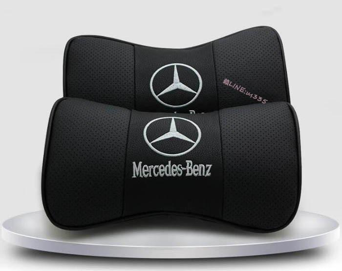 Mercedes Benz賓士奔馳C級C260C300C180C200E200L E260L E300L汽車真皮頭枕靠枕