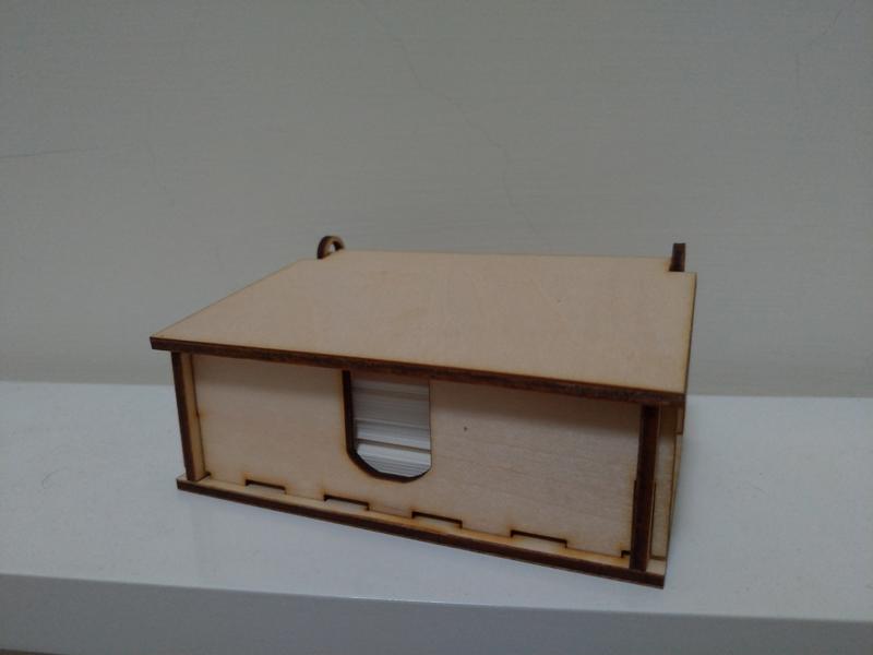 【3dg】現貨 桌上型名片盒 名片架 掀蓋木盒 DIY材料包 手工藝【含稅開發票】
