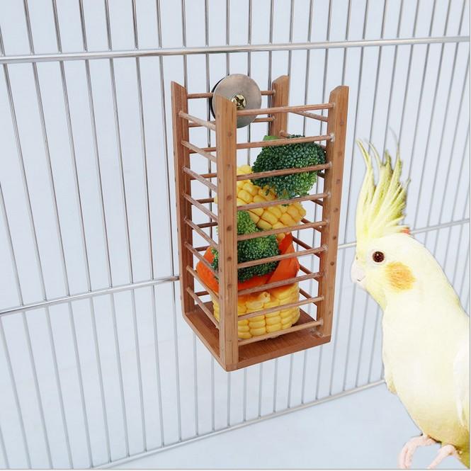 可愛食物籃 點心盒 天然竹製品｜鸚鵡各式小寵物適用｜可放水果蔬菜 相當療愈可愛