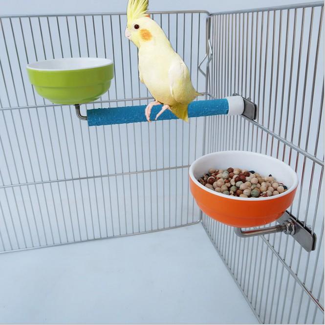 可愛飼料盒/鸚鵡和各式小寵物適用｜鎖於籠內~方便高度可自行調整｜鳥用品 鳥食盒亦可當水杯