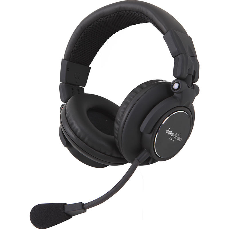 【環球影視】Datavideo 洋銘科技 HP-2A 雙耳 耳機麥克風 罩式 有線耳機 導播通話 耳麥 全向性麥克風