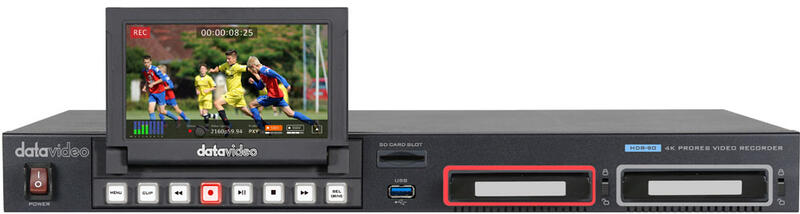 ［環球影視］Datavideo HDR-90 洋銘 4K ProRes 雙硬碟錄影機 機架型 10Bit ProRes