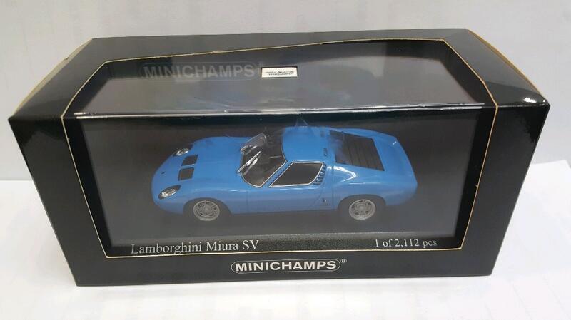 絕版收藏品 Minichamps 1:43 Lamborghini Miura SV 1971 藍色