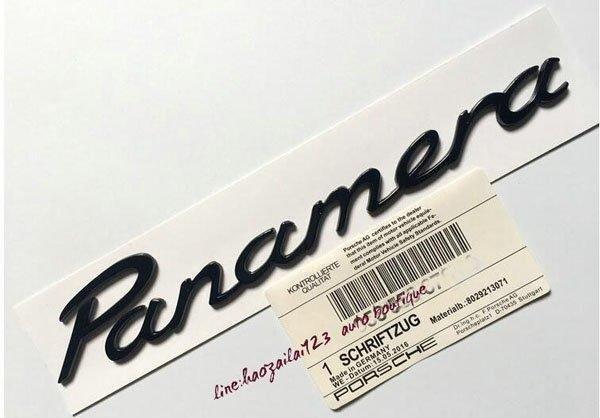 原廠Porsche保時捷Panamera字標Panamera4S亮黑色英文字標後尾箱標誌