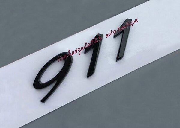 原廠Porsche保時捷911字標Cayenne  Carrera改裝911亮黑色字標尾箱標誌