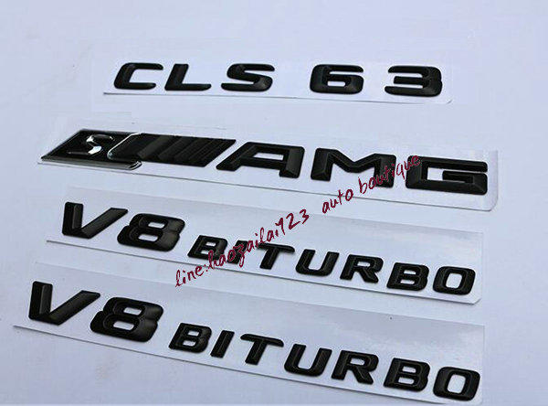 原廠Benz賓士CLS63字標AMG 4MATIC V8BITURBO字標側標CLS級黑色運動款字標