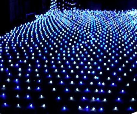[嬌光照明] LED網燈 110V/220V 藍+白光 IP65防水 120燈 LED聖誕燈 LED燈具 手提工作燈