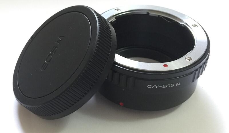 後蓋 Contax Yashica CY C/Y鏡頭轉佳能Canon EOS M EF-M相機身轉接環C/Y-EOS M