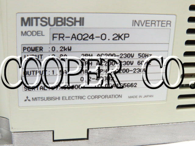 Cooper.co】Mitsubishi FR-A024-0.2KP 變頻器控制器新品中古現貨| 露天