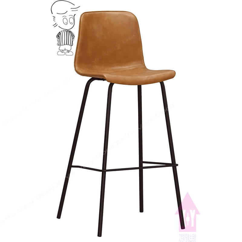 【X+Y】椅子世界   -   現代吧檯桌椅系列-米格斯 吧椅(皮).吧台椅.高腳椅.適合吧臺桌.中島桌.摩登家具