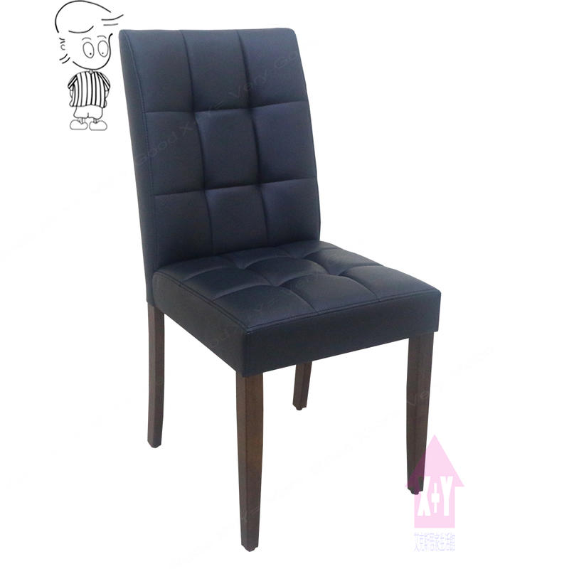 【X+Y】椅子世界  -     現代餐桌椅系列-布丹 黑皮餐椅.適合餐廳用.學生椅.化妝椅.洽談椅.造型椅.摩登家具