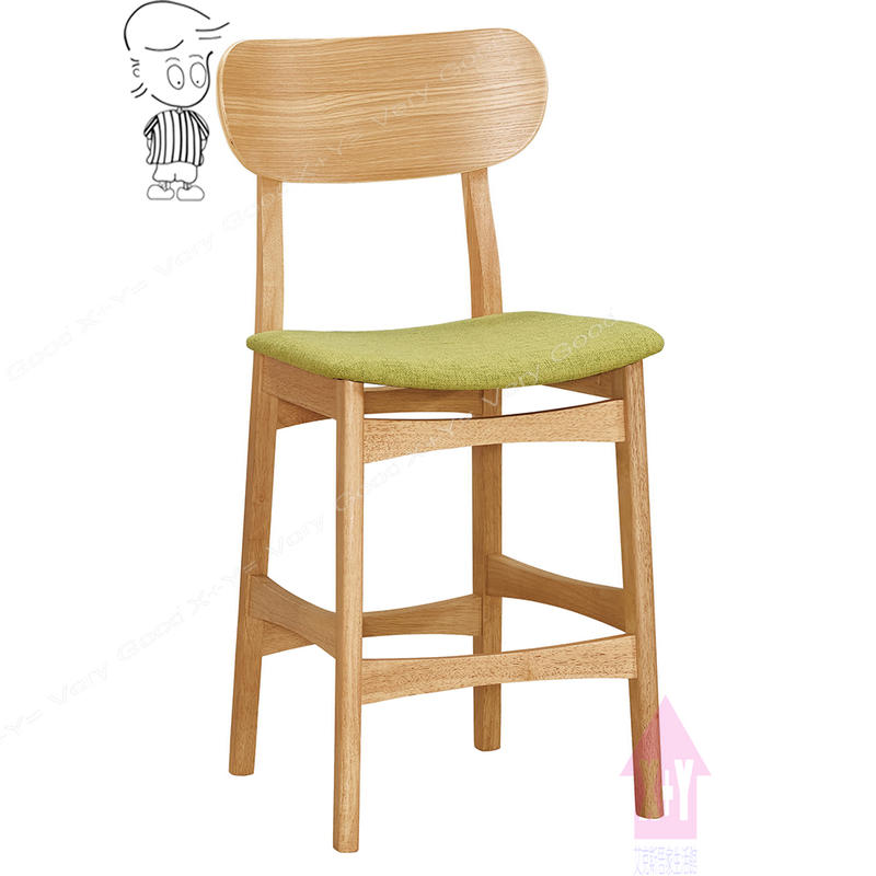 【X+Y】椅子世界   -      現代吧檯桌椅系列-菲絲特 造型吧椅(布)(實木).吧台椅.吧臺椅.高腳椅.摩登家具