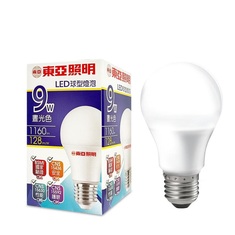 新莊好商量~東亞 LED 9W 12W 燈泡 整箱再優惠 省電燈泡 節能燈泡 球型燈泡 LED燈泡 含稅 白光 自然光