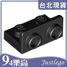 [94JustLEGO]H99780 樂高積木 Bracket 1x2-1x2 側接轉向薄板 反向側接 轉向零件 黑色