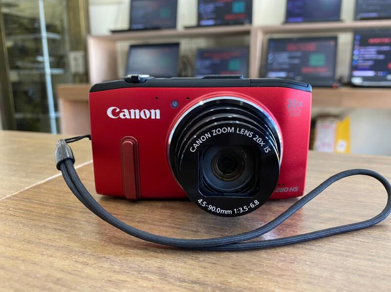 酒紅色中古數位相機 CANON SX280HS 千萬畫數  內建GPS定位+WIFI  附全新充電器 功能全部正常