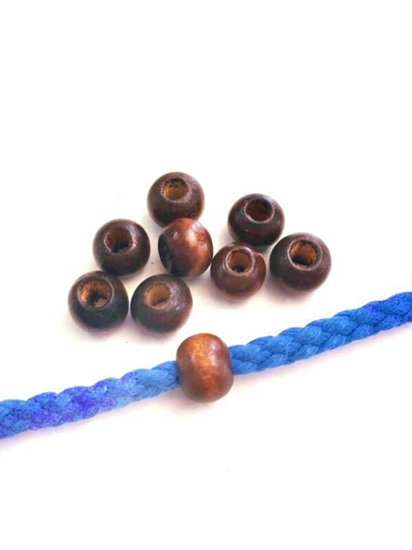【DIY串珠材料】大口徑木珠 束繩 繩擋(10顆裝20元)