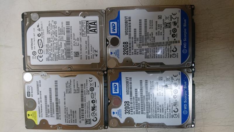 (破盤 便宜)各大廠2.5吋 320G SATA介面硬碟 二手良品 售$180元/顆