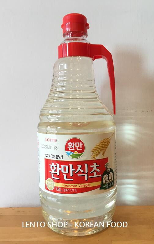 LENTO SHOP - 韓國 樂天 LOTTE 歡滿醋 大麥醋 黃麥醋 料理醋 麥芽醋 1.8L大罐裝