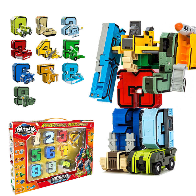 🎉🎉台灣📣現貨‼️益智玩具0-9數字變形合體機器人玩具變形組裝玩具拼裝玩具兒童數字玩具