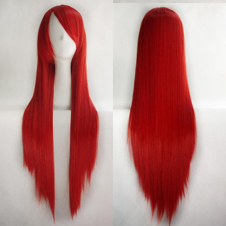 萬用長直髮 多色選擇 紅色 100CM長髮 高溫絲 cosplay假髮特價