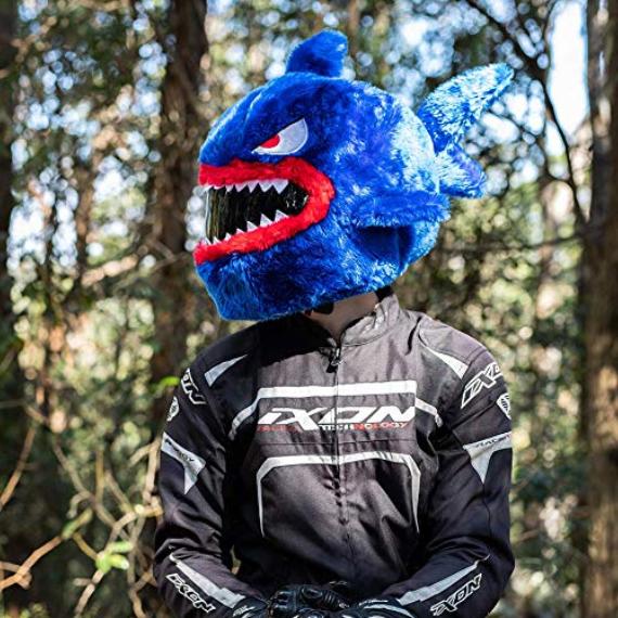 【丹】A_Moto Loot Helmet Cover 安全帽套 芝麻街 藍色鯊魚 鯊魚款