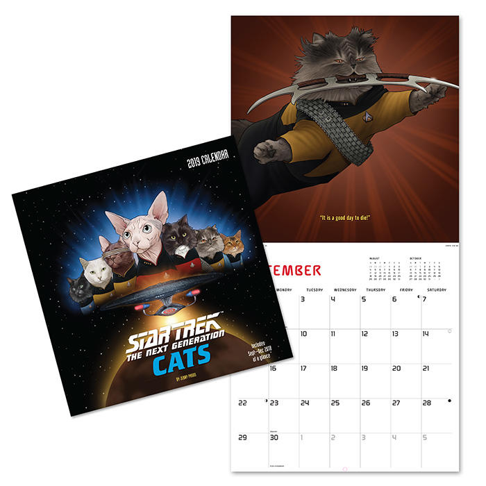 【丹】TG_2019 Star Trek TNG Cats Wall Calendar 星際爭霸戰 貓咪爭霸戰 月曆