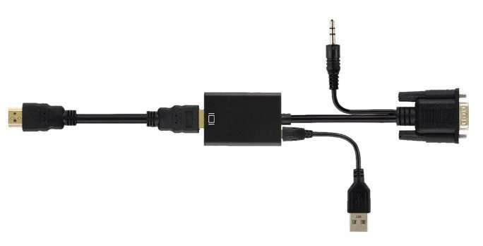 【獨一無2】VGA轉HDMI/Micro USB轉換器 顯示器轉接頭 實況線材 筆電轉接頭 分享畫面 MET-AVTH