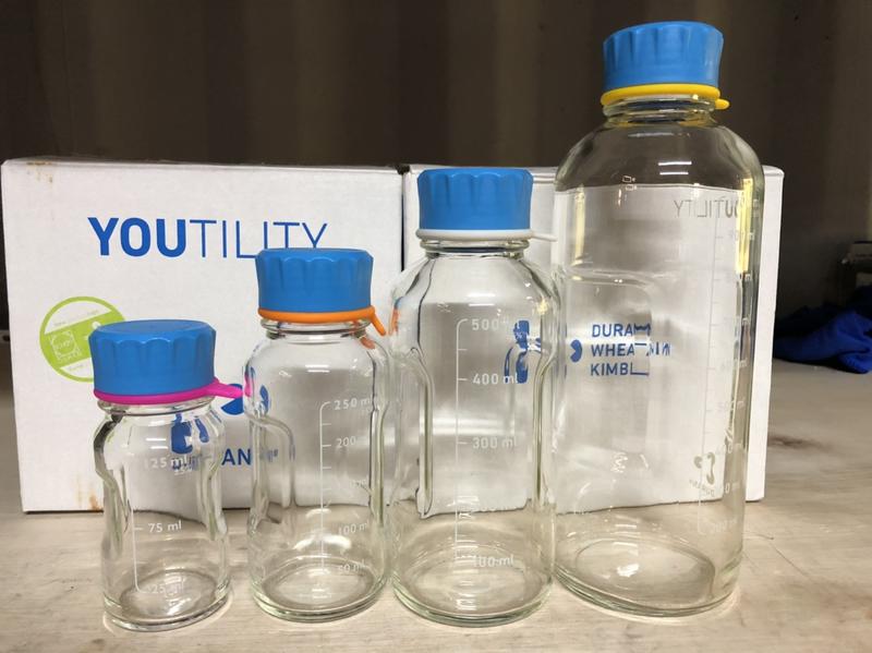 100% 德國製  YOUTILITY 玻璃瓶/血清瓶/環保水瓶/運動水壺 ( 耐熱耐酸,檸檬水,鮮奶,茶飲)