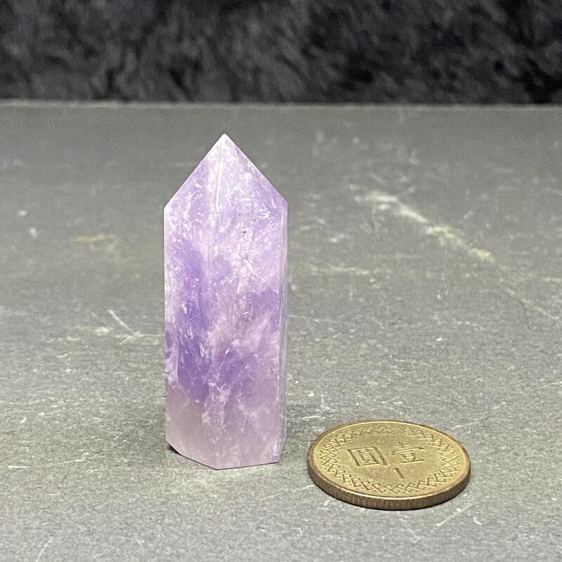 紫晶水晶柱14.1g高41.1mm