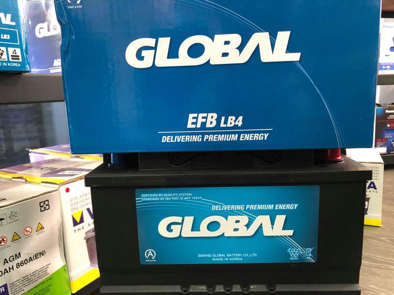 環球 GLOBAL EFB LB4 低版 歐規 起停系統ISS 韓國 世邦SEBANG 韓國製 電瓶電池