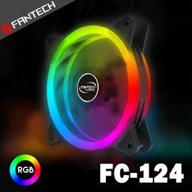SL《FANTECH》FC-124 雙光圈RGB燈效靜音風扇 靜音發光 12cm 散熱風扇 可串聯風扇