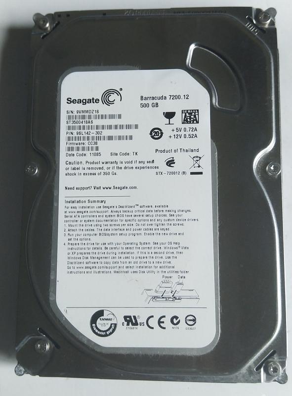 【賣可3C】希捷Seagate 薄盤 SATA2 500G 150元 二手3.5 吋硬碟 網拍最便宜 12代