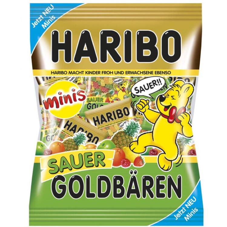 德國原裝 金小熊 Haribo Sauer 酸小熊軟糖迷你分享包 250g