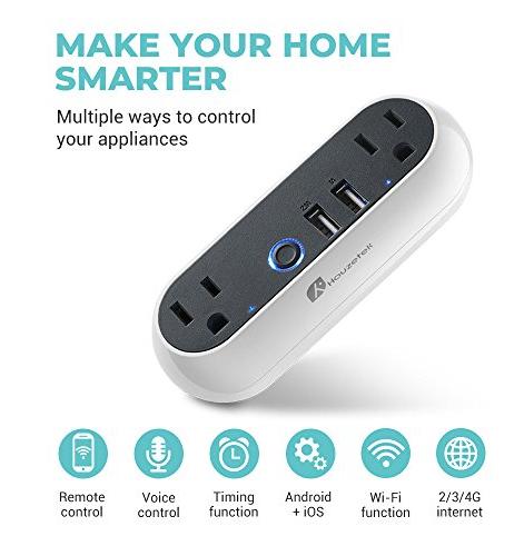 2插 2USB 智能插座 插頭Amazon Alexa Google Home 2AC分接式插座Smart Plug