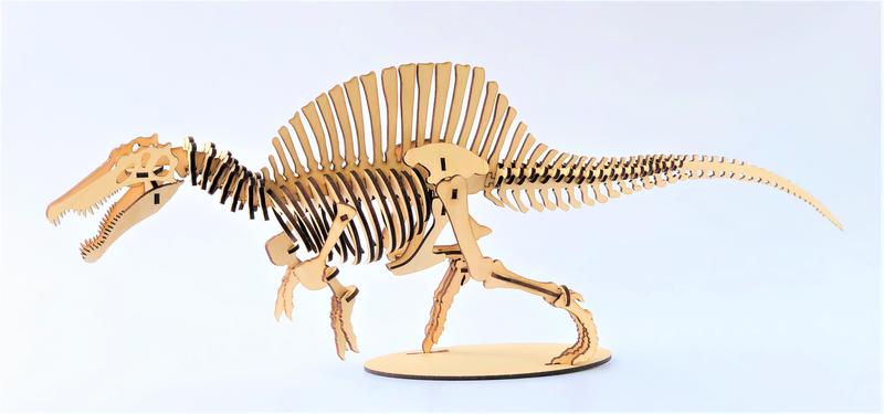 雷雕木質 立體3D拼圖DIY模型 擺飾 禮品 裝飾 侏儸紀 恐龍 棘龍2.0