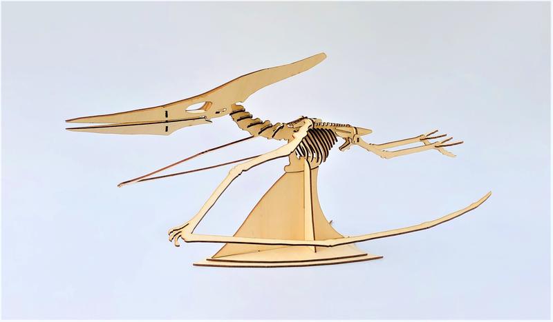 雷雕木質 立體3D拼圖DIY模型 擺飾 禮品 裝飾  侏儸紀 恐龍 翼龍2.0