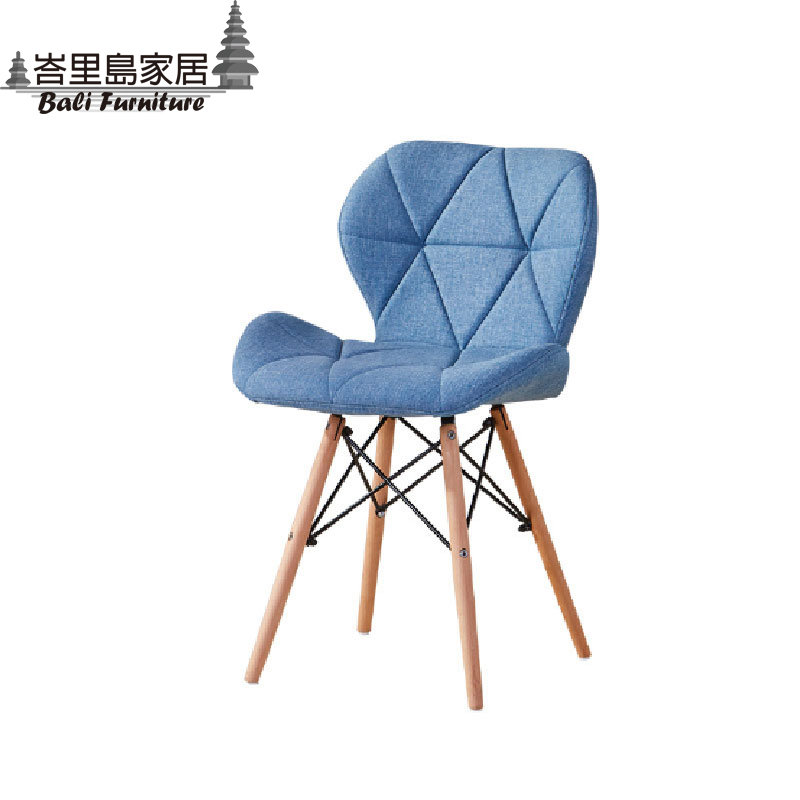 菱格紋布質款 伊姆斯蝴蝶椅 北歐DSW椅 Eames餐椅 復刻椅 櫸木 現代簡約 L型餐椅【U21】