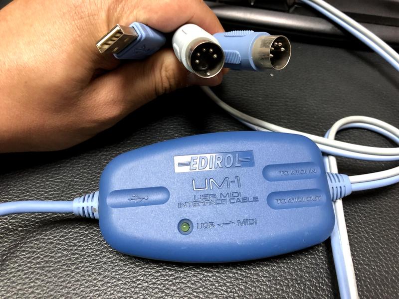 EDIROL UM-1 USB MIDI interface cable 連接線
