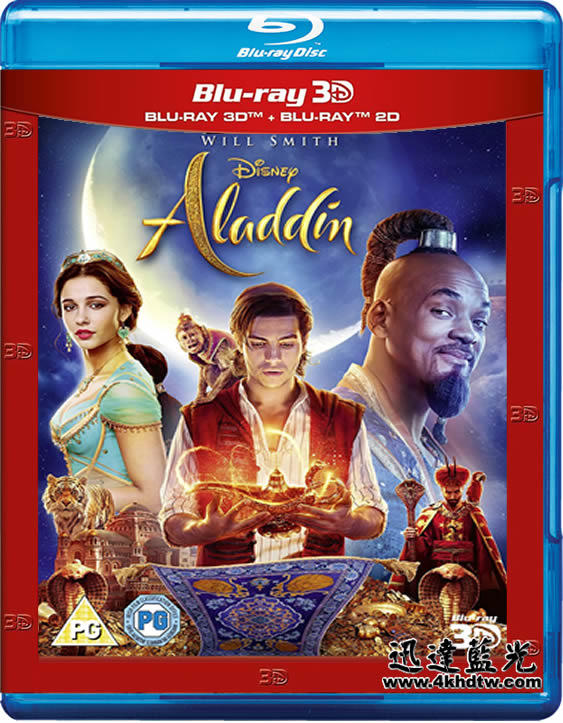 藍光BD50G快門3D藍光影片-M8047-3D阿拉丁真人版/阿拉丁 Aladdin  (2019)(快門式3D)純3D